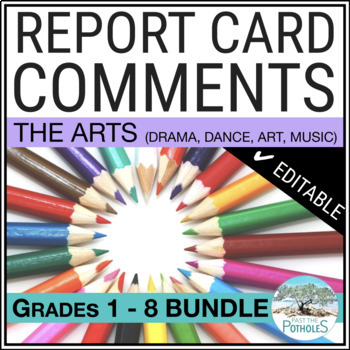 Cover image for Arts Report Card Comments Bank bundle