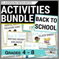 Cover image for back to school activities bundle.