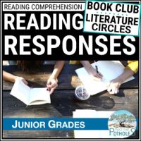 Cover image for reading response journals for literature circles, book clubs or any book work.