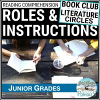 Cover image for literature circles instructions and roles to get started and run groups.