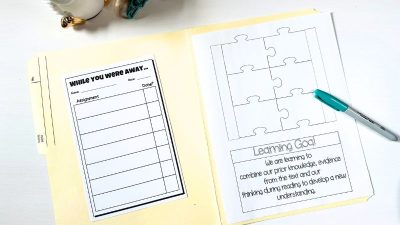 Absent Student Folder: How to Organize Missed Work Easily! - PAST THE ...
